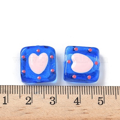 Эмалевые бусины ручной работы в технике лэмпворк LAMP-G147-02G-1