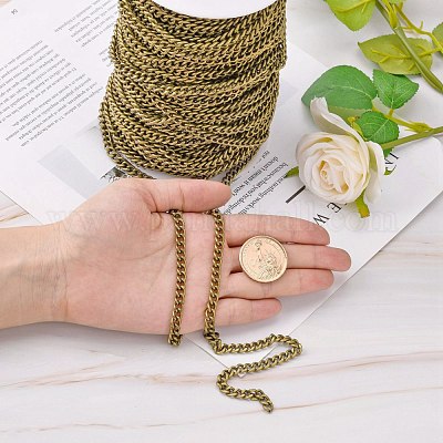 Железные кубинские звенья цепи CH-R013-7x5.5mm-AB-NF-1