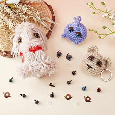 80 набор 8-х цветных пластиковых глаз KY-PH0001-92-1