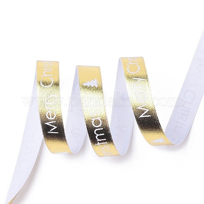 20 ярд полиэфирной атласной ленты с односторонним принтом SRIB-P021-C01-1