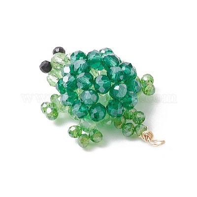 3d подвески из гальванического стекла с бисером в виде черепахи PALLOY-MZ00674-1