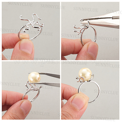 3 шт. 3 стиля регулируемых латунных колец FIND-SC0016-75-1