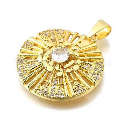 Латунные микро проложить кубического циркония подвески KK-Z104-07G-1
