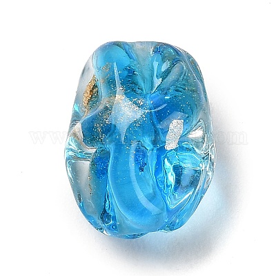 Бусины лэмпворк ручной работы с золотым песком FIND-C040-02C-1