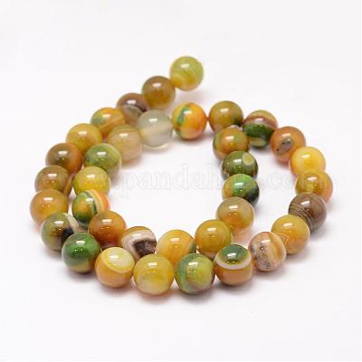 Натуральные полосатые агатовые / полосатые агатовые нити G-K155-A-10mm-08-1