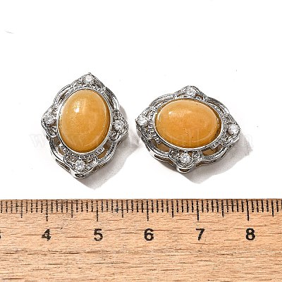 Многорядные звенья из натурального желтого нефрита KK-M304-04P-11-1