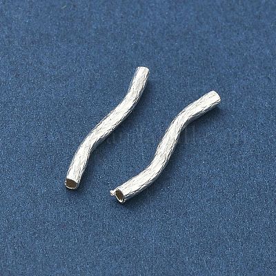 Латунные волнистые трубчатые бусины&nbsp;KK-H532-36B-S-1