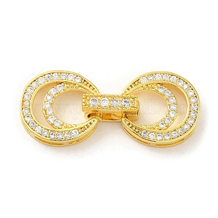 Реечное покрытие латунь микро паве прозрачный кубический цирконий складные застежки KK-H447-18G-1