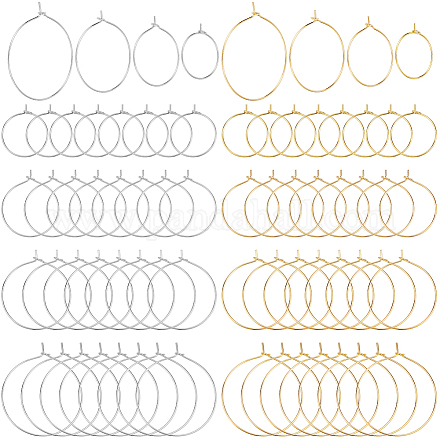 160 шт. 8 стильных латунных кольца-подвески для бокалов вина KK-SP0001-34-1
