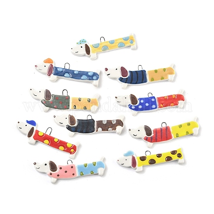 Ручной работы фарфора большие кулоны PORC-I030-01-1