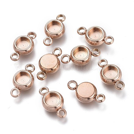 Ионное покрытие (IP) 304 нержавеющая сталь кабошон коннектор настройки STAS-I161-03A-RG-1