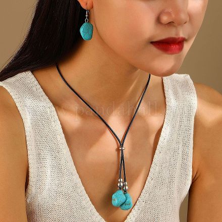 Комплекты из ожерелий и серег-подвесок из сплава FS-WG3CE4D-03-1