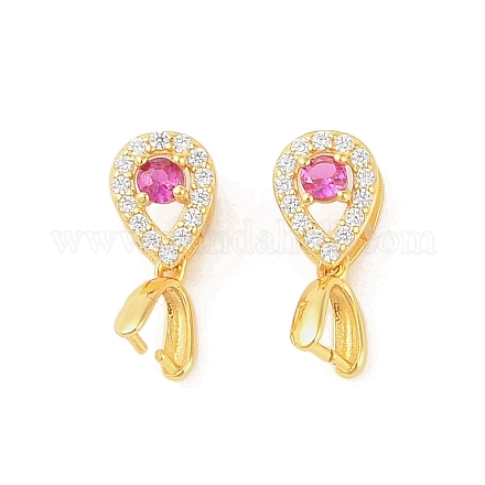 925 щепотка для колки льда из стерлингового серебра с микропаве из кубического циркония STER-B004-01G-1