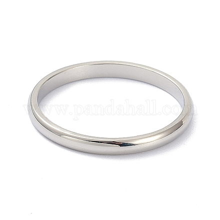 Не тускнеющий 2 мм полированный простой купольный перстень для девушек и женщин RJEW-C012-05C-P-1