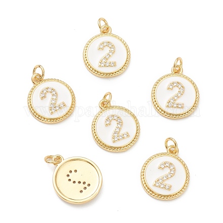 Латунные микропаве прозрачные кубические циркониевые подвески ZIRC-I052-16G-02-1