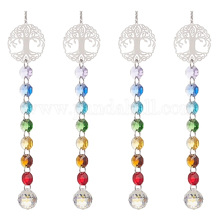 Стекло каплевидное окно висит ловцы солнца HJEW-JM00934-1