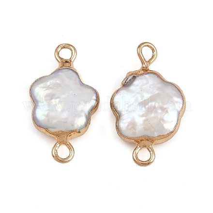 Подвески-цветы из натурального жемчуга Кеши KK-D423-06G-1