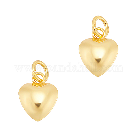 2 шт. 925 подвески в виде объемного сердца из стерлингового серебра с соединительными кольцами STER-UN0001-61G-1