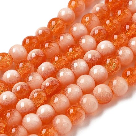 Стеклянные бусины кракле GLAA-U001-6mm-10-1