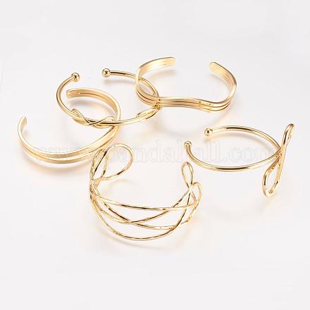 Браслет из латунной манжеты BJEW-P168-C-1