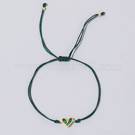 Латунные браслеты с сердечками из кубического циркония TM7606-3-1