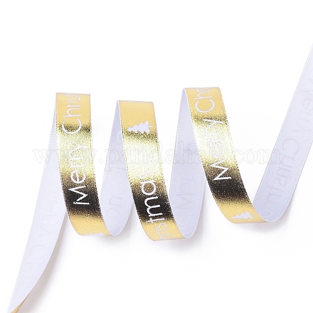 20 ярд полиэфирной атласной ленты с односторонним принтом SRIB-P021-C01-1