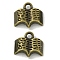 Tibetan Style Alloy Pendants, Lead Free & Cadmium Free, Book Charms, Antique Bronze, 11x12x3.5mm, Hole: 1.8mm