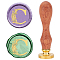 Brass Wax Seal Stamps with Wood Handle, for DIY Scrapbooking, Letter C, 25mm