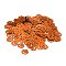 Plastic Table Scatter Confetti, for Halloween Party Decorations, Pumpkin, Dark Orange, 11.5x11.2x0.3mm, about 720pcs/bag