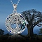 Alloy Pendant Moon & Tree of Life Necklace for Women, Platinum, 19.69 inch(50cm)