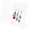 4Pcs Acrylic Earring Displays, L-Shaped Earring Display Stands, Clear, 8x4.7x11.6cm, Hole: 1.6mm