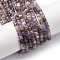 Faceted Natural Amethyst Beads Strands, Cube, 3x3x3mm, Hole: 0.5mm, about 130pcs/strand, 15.35''(39cm)