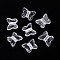 Transparent Plastic Beads, Butterfly, Clear, 11x14x3.5mm, Hole: 1.8mm, about 2777pcs/500g
