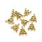 Tibetan Style Chandelier Components, Lead Free & Nickel Free & Cadmium Free, Antique Golden, 19x16x2mm, Hole: 1mm