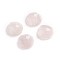 Natural Rose Quartz Cabochons, Half Round/Dome, Faceted, 7~8x3.5mm