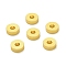 Flat Round Brass Beads, Long-Lasting Plated, Rack Plating, Lead Free & Cadmium Free, Golden, 6x2mm, Hole: 2.5mm