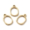 Ion Plating(IP) 304 Stainless Steel Pendants, Oval, Golden, 17x11x2mm, Hole: 1.5mm