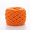 Soft Crocheting Polyester Yarn, Thick Knitting Yarn for Scarf, Bag, Cushion Making, Orange, 6mm, about 10m/skein