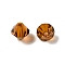 Transparent Imitation Austrian Crystal K9 Glass Beads, Faceted, Bicone, Saddle Brown, 6x6mm, Hole: 1mm