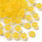 Transparent Acrylic Beads Caps, Tulip Flower, Lily of the Valley, Frosted, Yellow, 10x6mm, Hole: 1.5mm, about 2100pcs/500g