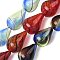 Handmade Lampwork Beads, Teardrop, Mixed Color, 20~21.5x14~15mm, Hole: 1~1.8mm