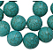 Synthetical Howlite Beads, Dyed, Round, Turquoise, 20mm, Hole: 1.5mm