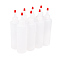 Plastic Glue Bottles, Bottle Caps Through-hole, White, 4.5x18.5cm, capacity: 180ml, 8pcs/set