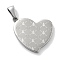 Christmas 304 Stainless Steel Pendants, Heart with Christmas Tree & Snowflake Charm, Stainless Steel Color, 32x30.5x3mm, Hole: 8x3mm