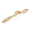 Alloy with Iron Clip Hair Barrettes, Hair Accessories for Women Girls, Golden, Snake, 16x110.5x12mm