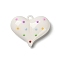 Acrylic Pendants, with Enamel, Heart, White, 35.5x44x14.5mm, Hole: 3mm