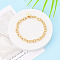 Brass Cable Chain Bracelets for Women, with Good Luck Stamp, Nickel Free, Long-Lasting Plated, Real 18K Gold Plated, 8-1/4 inch(21cm)