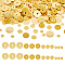 Brass Spacer Beads, Long-Lasting Plated, Disc, Golden, 4~10x0.5~0.7mm, Hole: 0.9~2mm, 300pcs