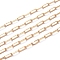 Soldered Brass Paperclip Chains, Drawn Elongated Cable Chains, Long-Lasting Plated, with Spool, Real 18K Gold Plated, 6x2.5x0.6mm, about 16.4 Feet(5m)/roll