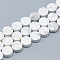 Natural Howlite Beads Strands, Flat Round, 10~10.5x5mm, Hole: 1mm, about 40pcs/strand, 16.3 inch